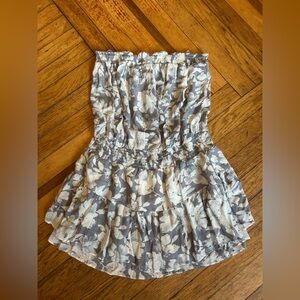 Mustard Seed Blue and White Smocked Dress